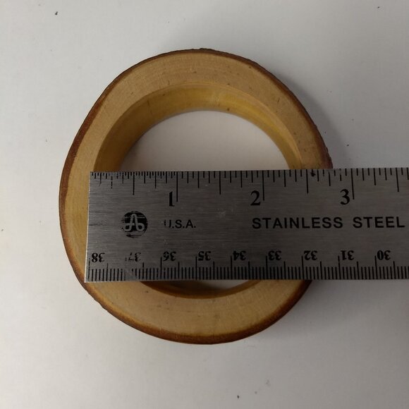 Carved Wood Bark Bracelets Lot 3 Farmhouse Fairy Cottagecore Hippie Boho Granola - Picture 15 of 15